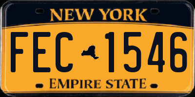 NY license plate FEC1546