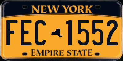 NY license plate FEC1552