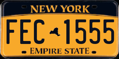 NY license plate FEC1555