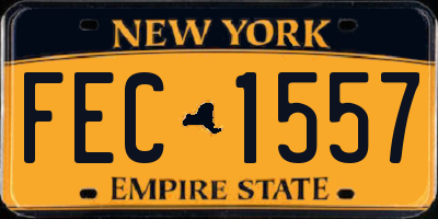 NY license plate FEC1557