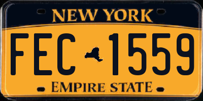 NY license plate FEC1559