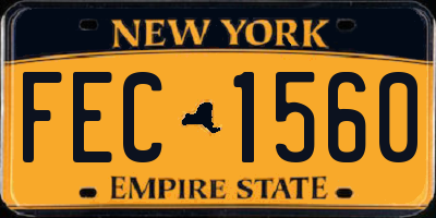 NY license plate FEC1560