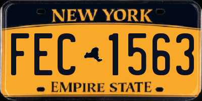 NY license plate FEC1563