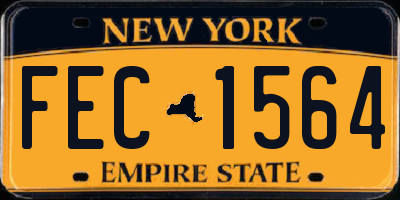 NY license plate FEC1564