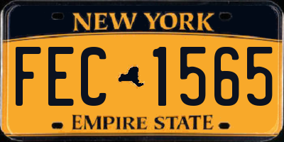 NY license plate FEC1565