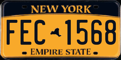 NY license plate FEC1568