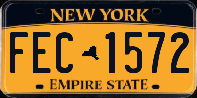 NY license plate FEC1572