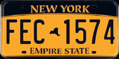 NY license plate FEC1574