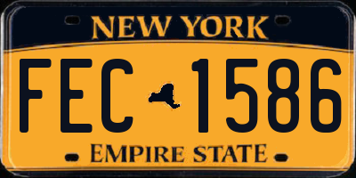 NY license plate FEC1586