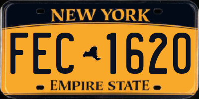 NY license plate FEC1620