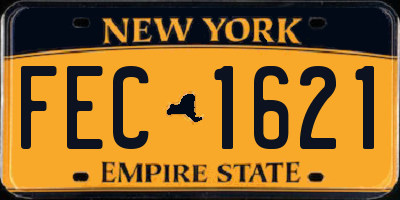 NY license plate FEC1621