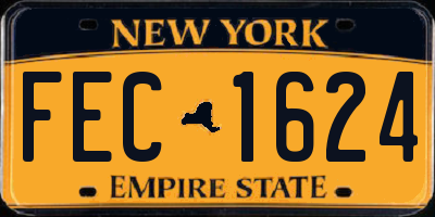 NY license plate FEC1624