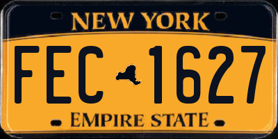 NY license plate FEC1627