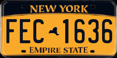 NY license plate FEC1636