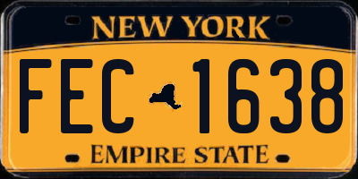 NY license plate FEC1638