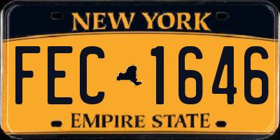 NY license plate FEC1646