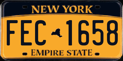 NY license plate FEC1658