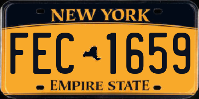 NY license plate FEC1659