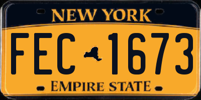 NY license plate FEC1673