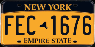 NY license plate FEC1676