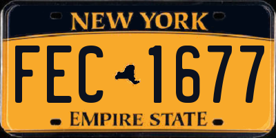 NY license plate FEC1677