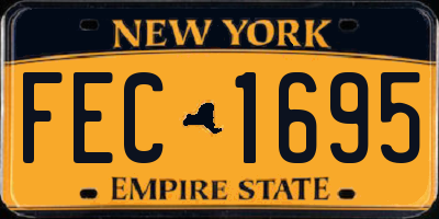 NY license plate FEC1695