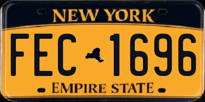 NY license plate FEC1696
