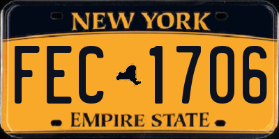 NY license plate FEC1706