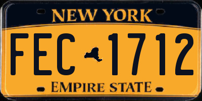 NY license plate FEC1712