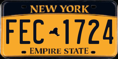 NY license plate FEC1724