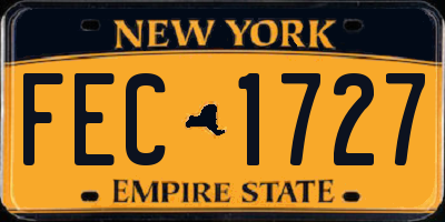 NY license plate FEC1727