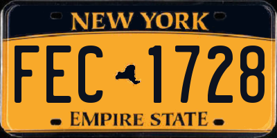 NY license plate FEC1728