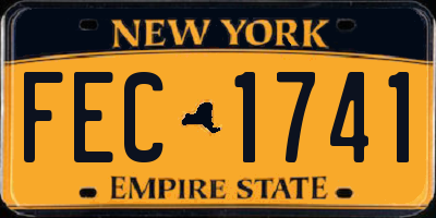 NY license plate FEC1741