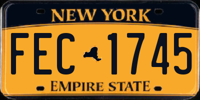 NY license plate FEC1745