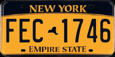 NY license plate FEC1746