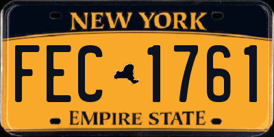 NY license plate FEC1761