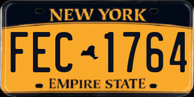 NY license plate FEC1764