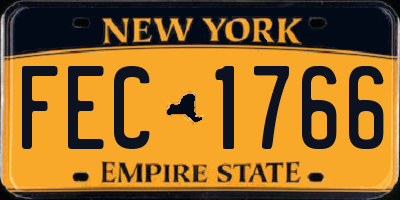 NY license plate FEC1766