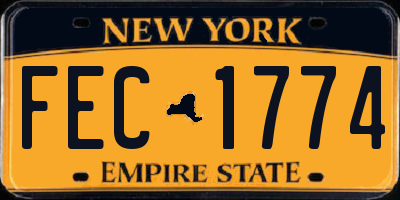 NY license plate FEC1774