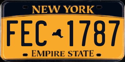 NY license plate FEC1787