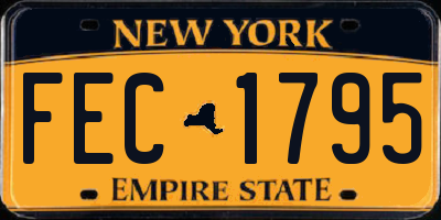 NY license plate FEC1795