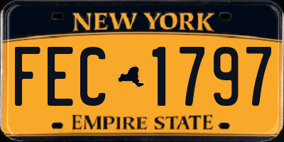 NY license plate FEC1797