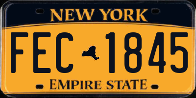 NY license plate FEC1845