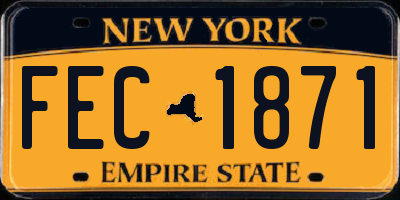 NY license plate FEC1871