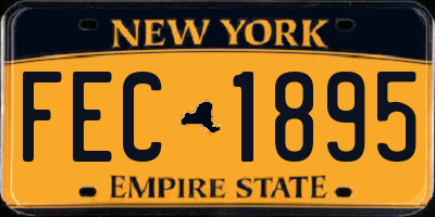 NY license plate FEC1895