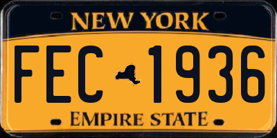 NY license plate FEC1936