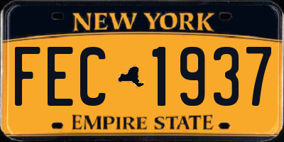 NY license plate FEC1937