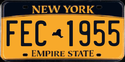 NY license plate FEC1955