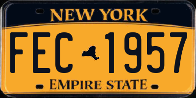 NY license plate FEC1957