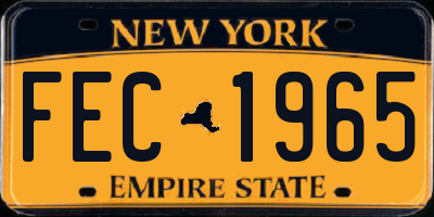 NY license plate FEC1965